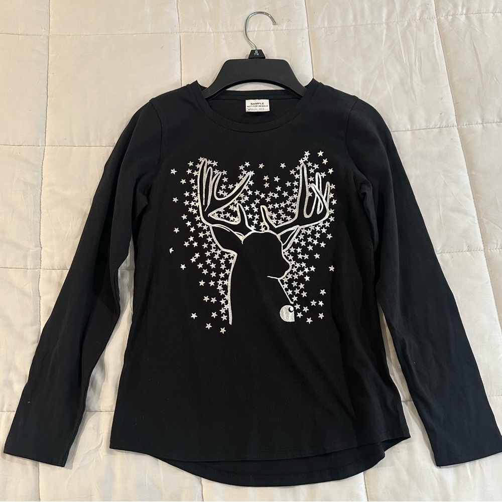 New Carhartt Black Long Sleeve with Silver Accents